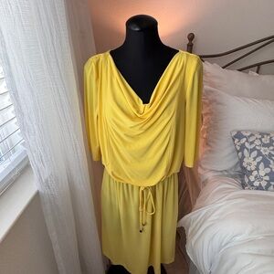 Soho Apparel Yellow Midi Dress
